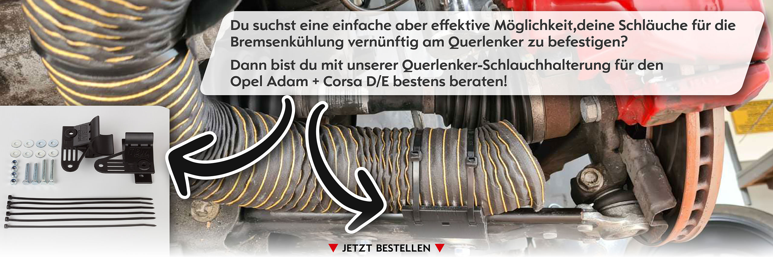Schlauchhalterung Bremsenkühlung - Opel Corsa D & Opel Adam